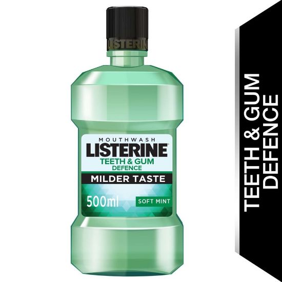 Picture of Listerine Mouthwash Teeth & Gum Defence Milder Taste Soft Mint 500ml