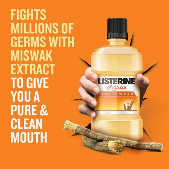 Picture of Listerine Miswak Mouthwash 500ml