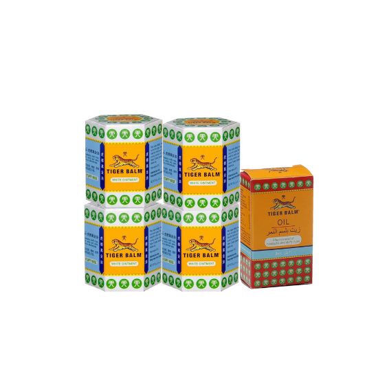 Picture of Tiger Balm Red Ointment 4 x 10 g + Oil 3 ml