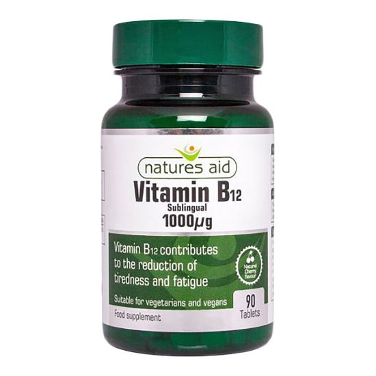 Picture of Natures Aid Vitamin B12 Sublingual Tablets 90pcs