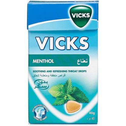 Picture of Vicks Menthol Throat Drops 40g