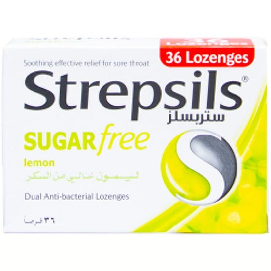 Picture of Strepsils Lemon Sugar Free Lozengers 36pcs