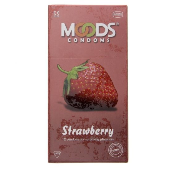 Picture of Moods Strawberry Flavoured Condoms 12pcs