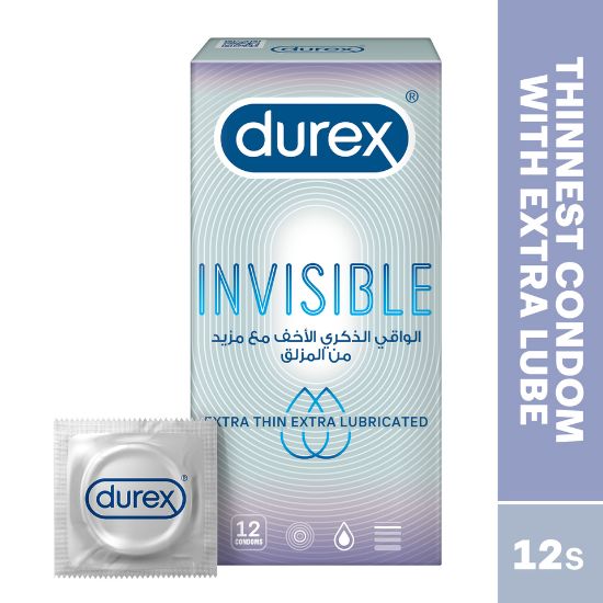 Picture of Durex Invisible Condoms with Extra Lube 12pcs