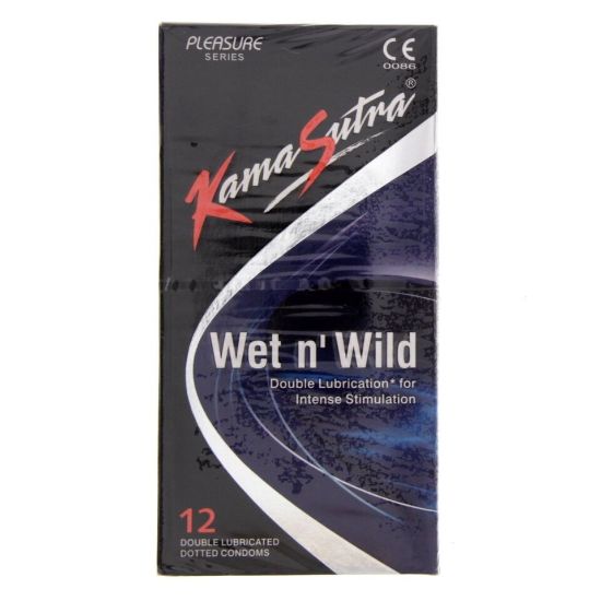 Picture of Kamasutra Wet n' Wild Double Lubricated Dotted Condoms 12pcs