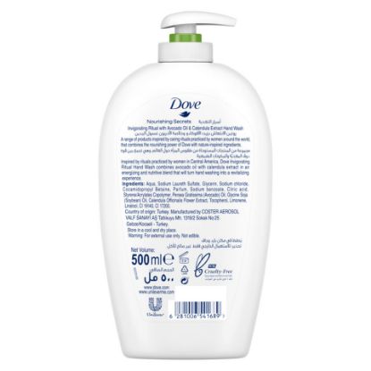 Picture of Dove Hand Wash Invigorating Ritual With Avocado Oil & Calendula 500ml