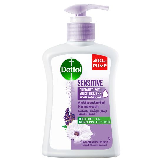 Picture of Dettol Sensitive Handwash Liquid Soap Lavender & White Musk Fragrance 400ml