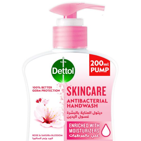 Picture of Dettol Skincare Handwash Liquid Soap Rose & Sakura Blossom Fragrance 200ml