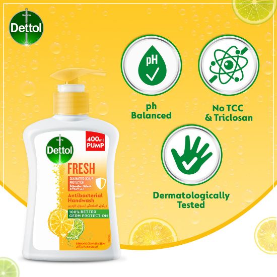 Picture of Dettol Fresh Handwash Liquid Soap Citrus & Orange Blossom Fragrance 400ml