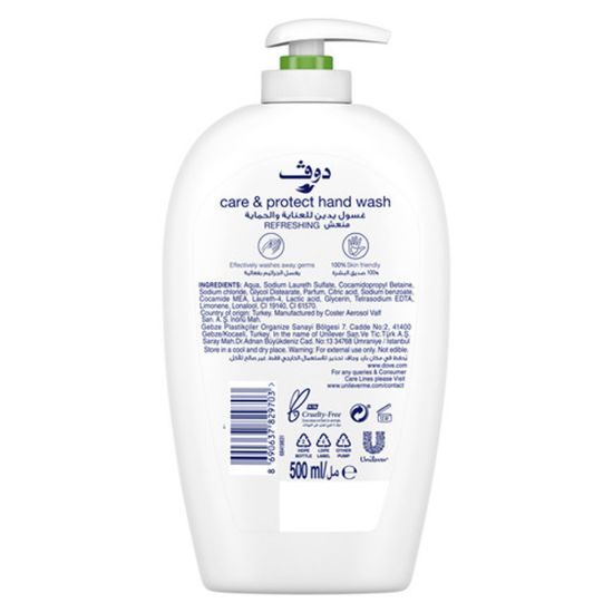 Picture of Dove Handwash Care & Protect Refreshing Cucumber & Green Tea 500ml