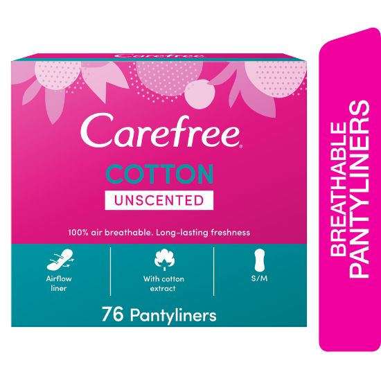 Picture of Carefree Panty Liners Cotton Feel 76pcs