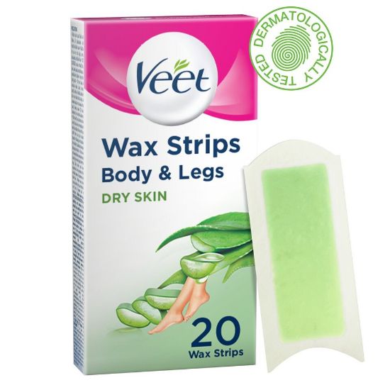 Picture of Veet Hair Removal Cold Wax Strips Dry Skin 20pcs