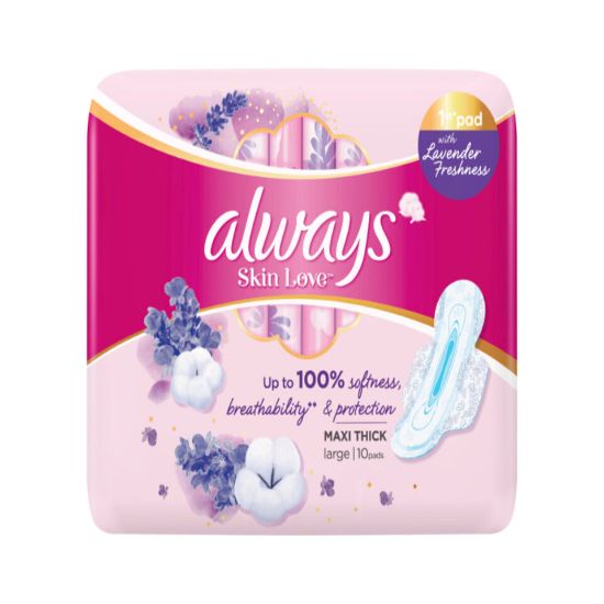 Picture of Always Skin Love Pads Lavender Freshness Thick & Large 10pcs