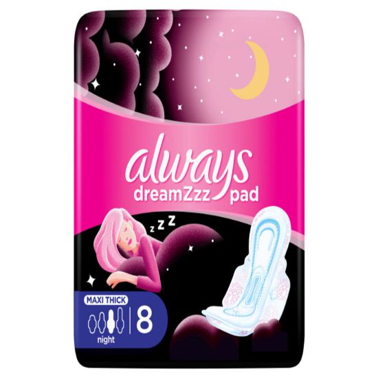 Picture of Always Cottony Soft Maxi Thick Night Sanitary Pads With Wings 8pcs