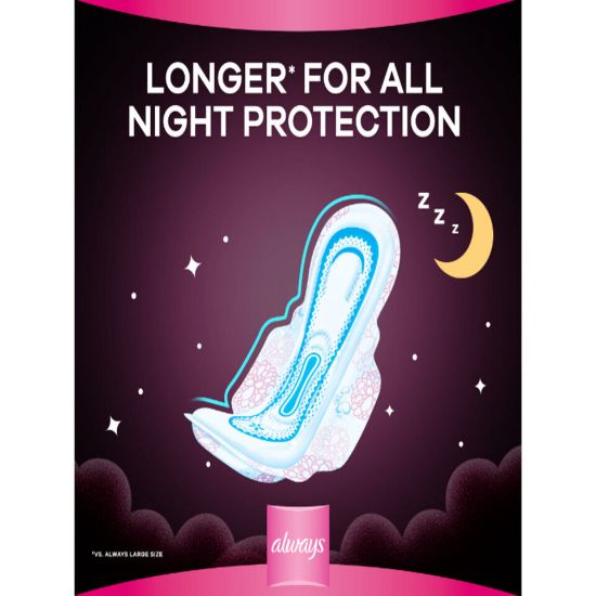 Picture of Always Cottony Soft Maxi Thick Night Sanitary Pads With Wings 8pcs