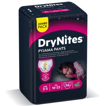 Picture of Drynites Pyjama Age 3-5y Girl 16-23kg 16pcs