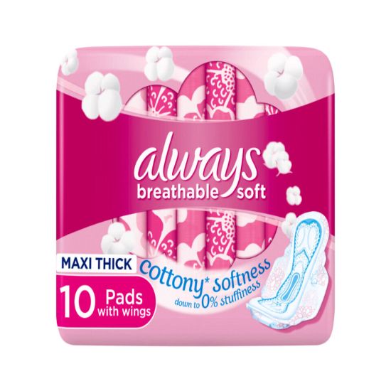 Picture of Always Breathable Soft Maxi Thick Large Sanitary Pads With Wing 10pcs