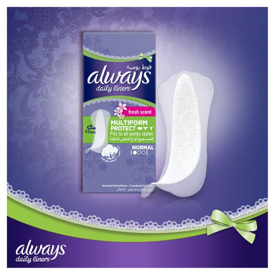 Picture of Always Daily Liners Multiform With Fresh Scent Normal 60pcs