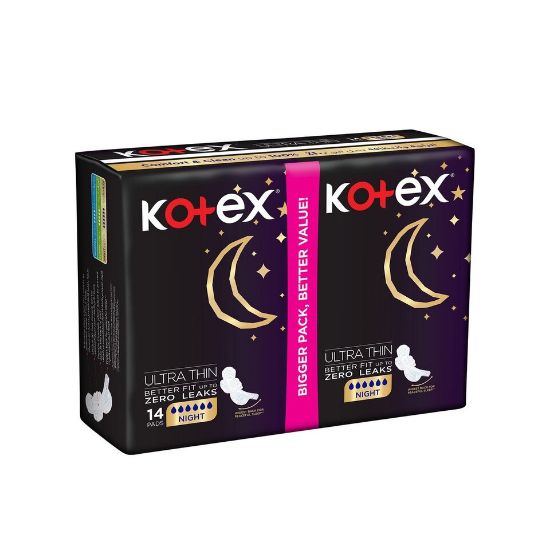 Picture of Kotex Ultrathin Pads Night + Wings 14pcs