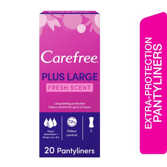 Picture of Carefree Panty Liners Plus Large Fresh Scent 20pcs