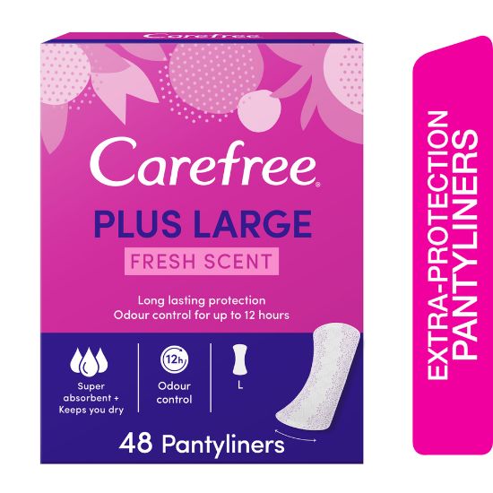 Picture of Carefree Panty Liners Plus Large Fresh Scent 48pcs