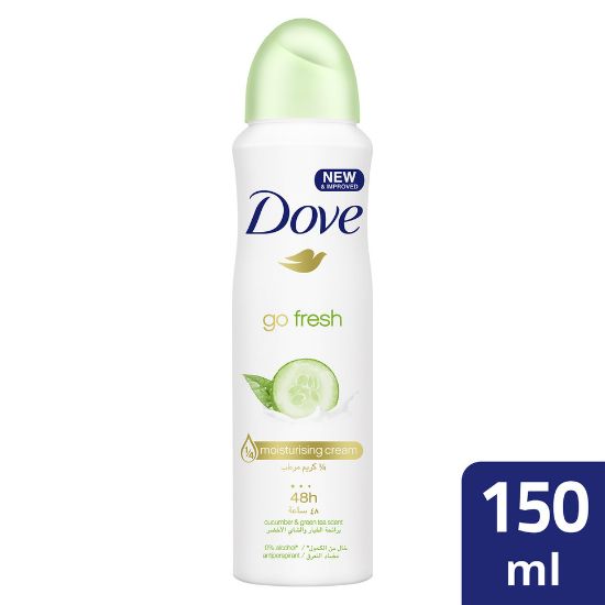 Picture of Dove Go Fresh Women Antiperspirant Deodorant Spray Cucumber & Green Tea Alcohol Free 150ml