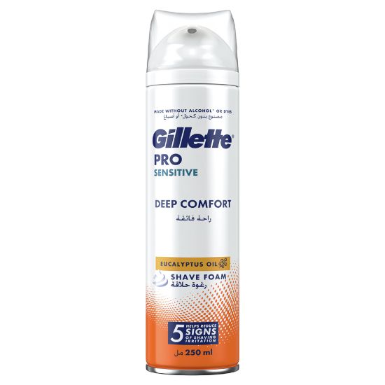 Picture of Gillette Shave Foam Pro Sensitive Eucalyptus Oil 250ml