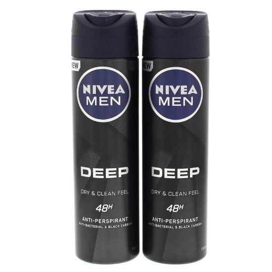 Picture of Nivea Men Dry And Clean Feel Anti-Perspirant Deodorant Spray Value Pack 2 x 150 ml