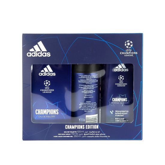 Picture of Adidas Champion League EDT 100ml + Deo Spray 150ml + Shower Gel 250ml