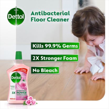 Picture of Dettol Rose Antibacterial Power Floor Cleaner 900ml