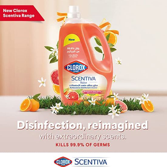 Picture of Clorox Scentiva Multipurpose Disinfectant Cleaner With Madagascar Citrus Grove Scent 3 Litres + 1.5 Litres