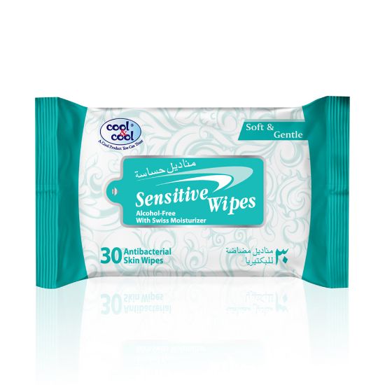 Picture of Cool & Cool Sensitive Antibacterial Skin Wipes 30 pcs