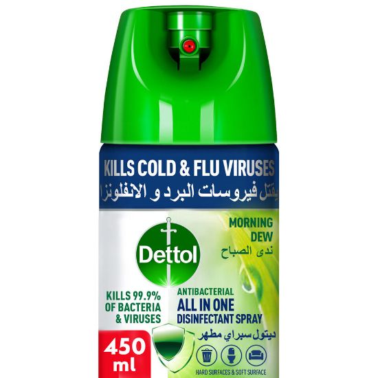 Picture of Dettol Morning Dew Antibacterial All in One Disinfectant Spray 450ml