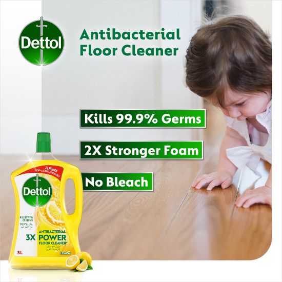 Picture of Dettol Lemon Antibacterial Power Floor Cleaner 3Litre