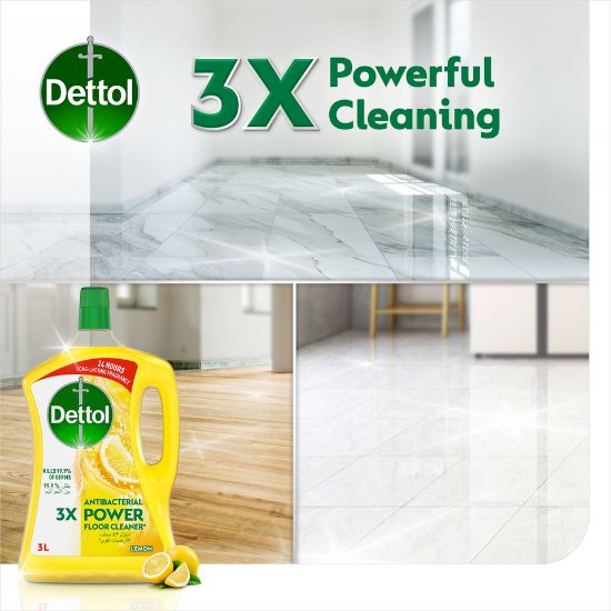 Picture of Dettol Lemon Antibacterial Power Floor Cleaner 3Litre