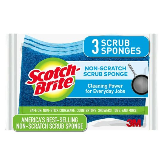 Picture of Scotch Brite Multi Purpose Non-Scratch Scrub Sponges 3pcs