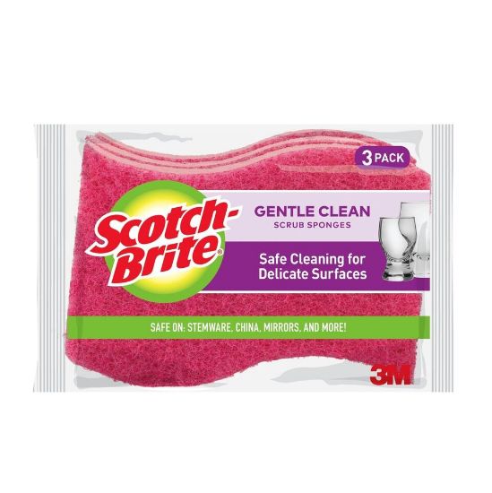 Picture of Scotch Brite Delicate Duty Scrub Sponges Size 111mm x 66mm x 20mm 3pcs