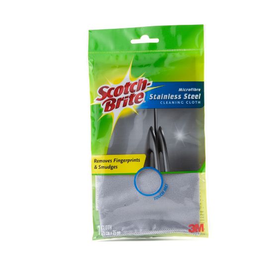 Picture of Scotch Brite Microfibre Stainless Steel Cleaning Cloth Size 25cm x 25cm 1pc