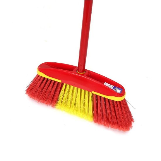 Picture of Mr.Brush 01000460012 active Soft Broom with long Stick, Assorted colors