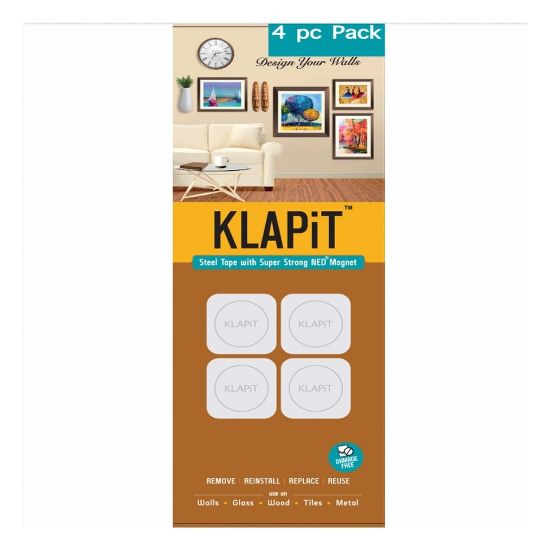 Picture of KLAPiT Magnetic Wall Strips For Damage Free Hanging Pictures & Frames 94WWB4P 4pcs