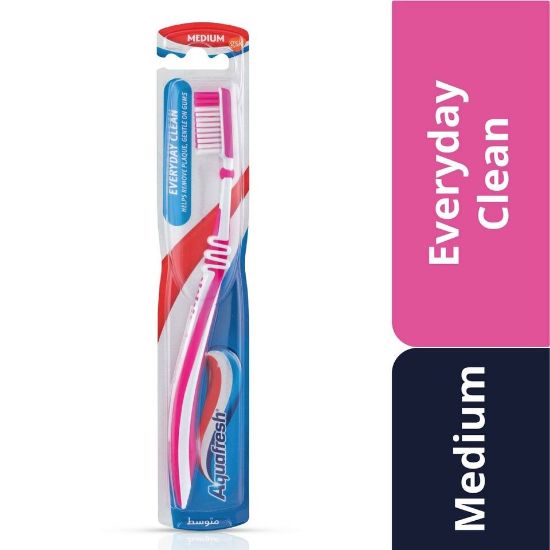 Picture of Aquafresh Everyday Clean Toothbrush Medium Assorted Color 1pc