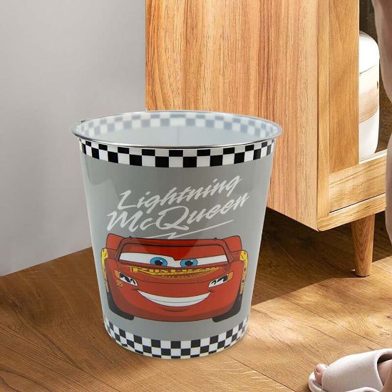 Picture of Cars Disney Cars Lightning McQueen Compact Waste Basket For Kid's Bedroom, 23x24 cm, Multicolored, TRHA10494