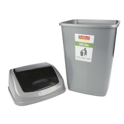 Picture of Ratan Tidy Garbage Bucket, 25 L, Grey