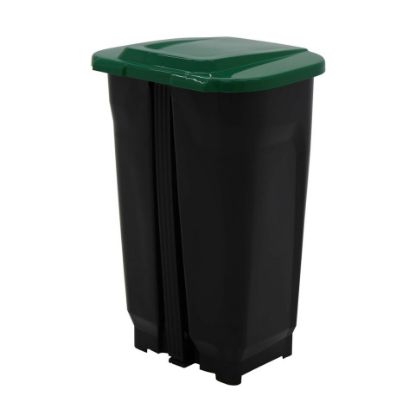 Picture of Tramontina Recycle T-Force Pedal Bin 50Lt Black Green