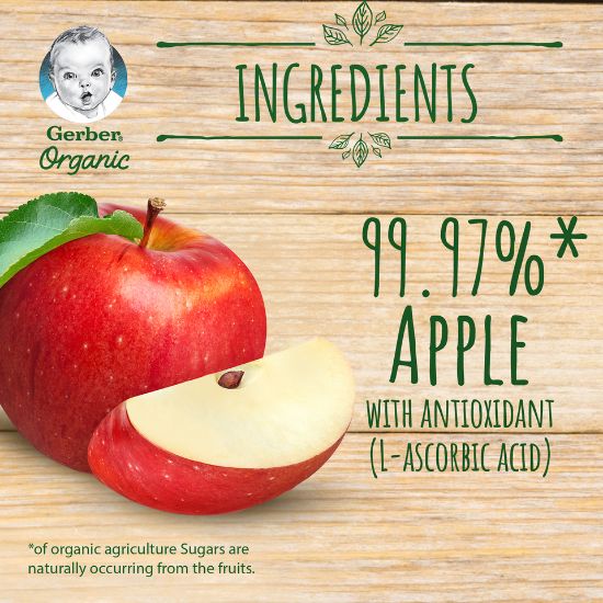 Picture of Gerber Organic Apple Baby Food From 6 Months 90 g