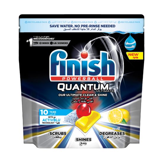 Picture of Finish Dishwashing Quantum Powerball Lemon 10pcs 125g(N)