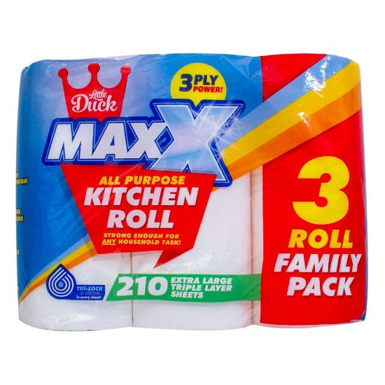 Picture of Little Duck Maxx All Purpose Kitchen Roll 3ply 3 x 70pcs