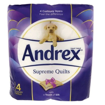 Picture of Andrex Supreme Quilts Toilet Tissue 4Pcs