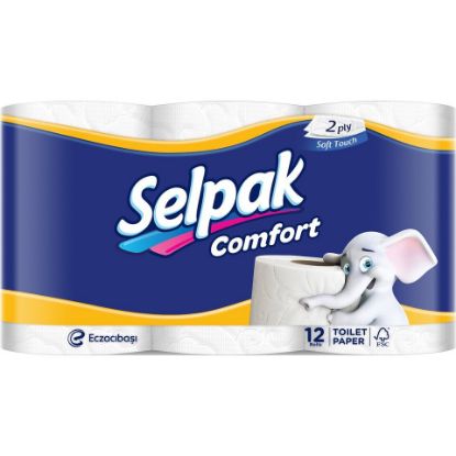 Picture of Selpak Comfort Toilet Paper 2ply 12 Rolls