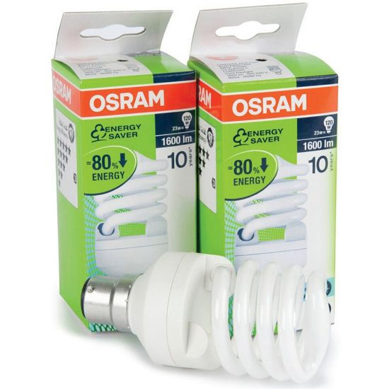 Picture of Osram Mini Twist CFL Bulb 23W B22 DL 2pcs